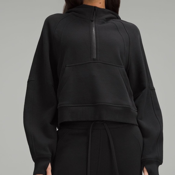 lululemon athletica Tops - Lululemon Scuba Oversized Half-Zip Hoodie Black Size XL/XXL